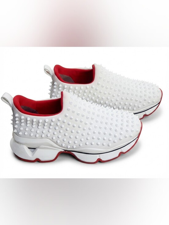 Christian Louboutin Shoes - Christian Louboutin Spike Sock Donna Flat Snow White Red Neoprene Sneaker 39EU